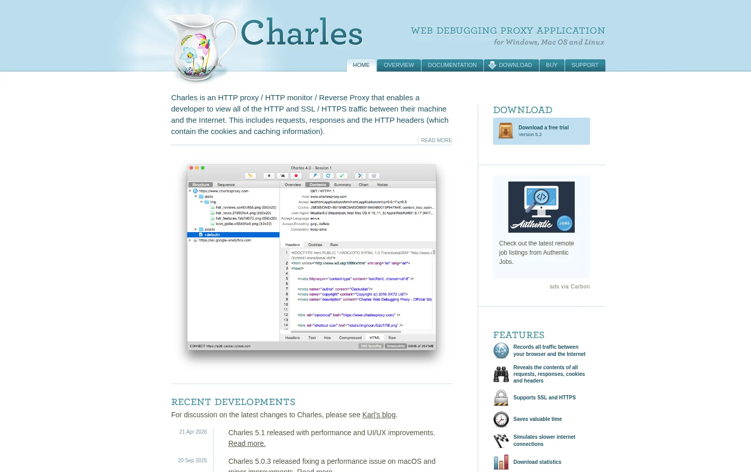 Charles Web Debugging Proxy 页面快照